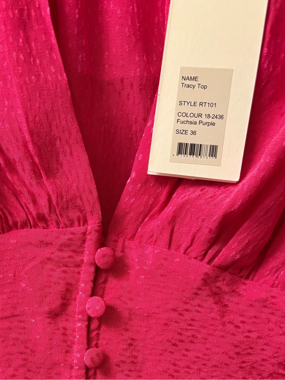 BIRGER CHRISTENSEN $220 • 18” PTP • Tracy Pleated Printed Jacquard Blouse NEW - Picture 3 of 11